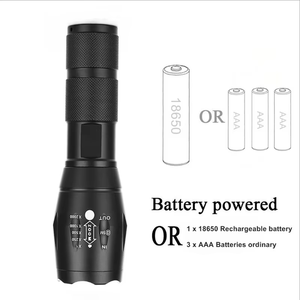 ไฟฉาย LED พลังสูงแบบชาร์จไฟได้, ไฟฉายยุทธวิธีกันน้ำไฟฉายชาร์จไฟได้ USB สำหรับตั้งแคมป์ - Product Image 3
