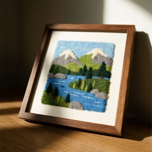 12x12cm DIY yün keçe boyama nakış çerçeve dijital tuval İşi iğne resim için özelleştirilmiş Gif dikiş dokuma oyuncaklar - Product Image 2