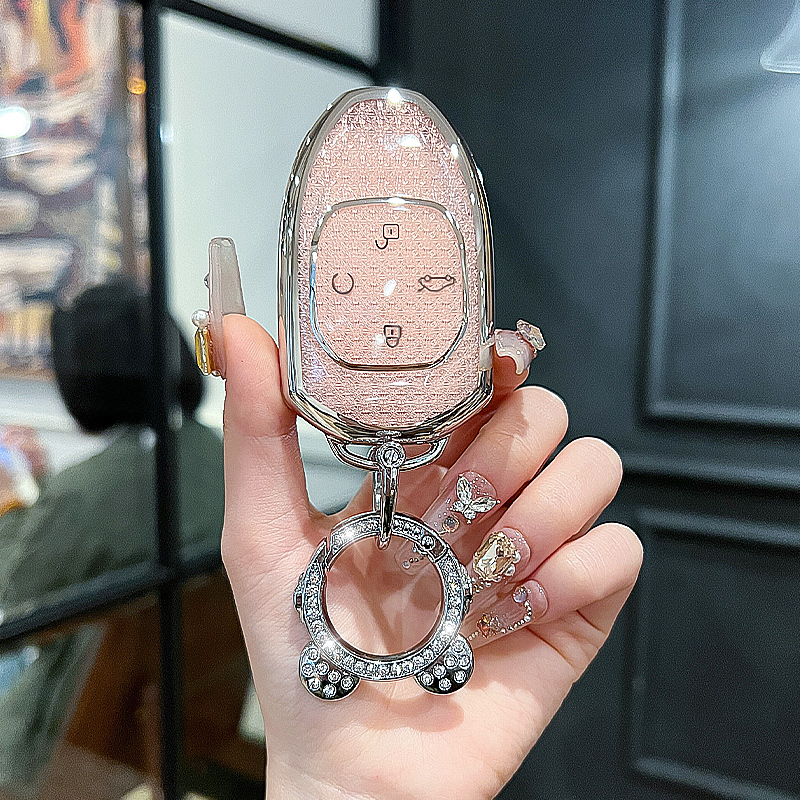 Bague rose + diamant