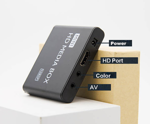 HD 1080P HDDビデオプレーヤー、ミニメディアプレーヤーVGAAVビデオプレーヤーステレオサウンドメディアプレーヤー、VGAビデオメディアプレーヤーTVボックスビデオ - Product Image 4