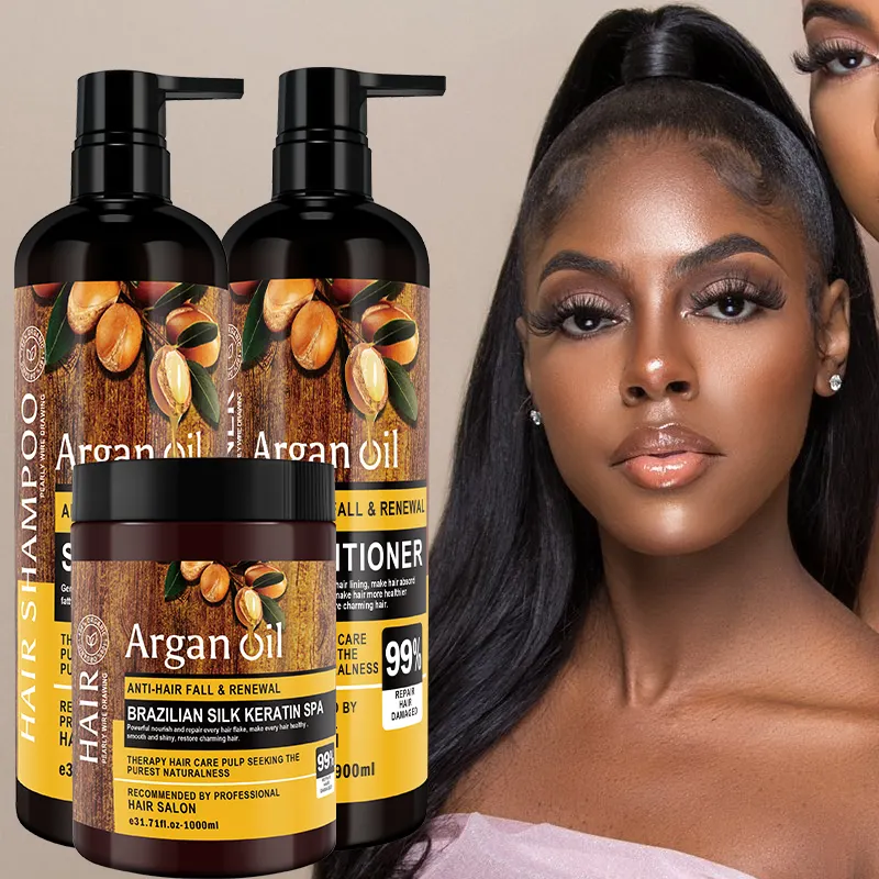 Usine Offre Spéciale Anti-perte de cheveux Shampooing à l'huile d'argan biologique Essences de plantes avec tout neuf