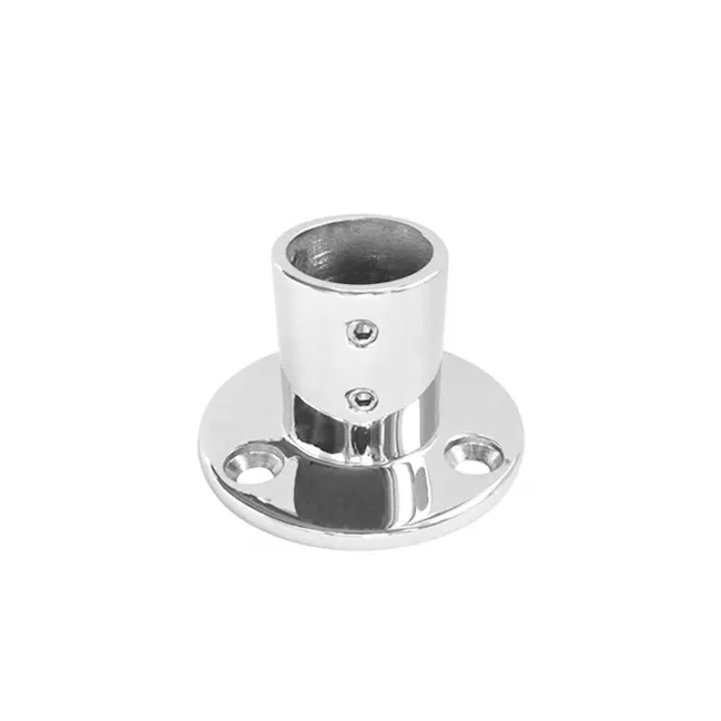 Quincaillerie Marine En Acier inoxydable-Miroir Poli Base Ronde (90 Degrés)