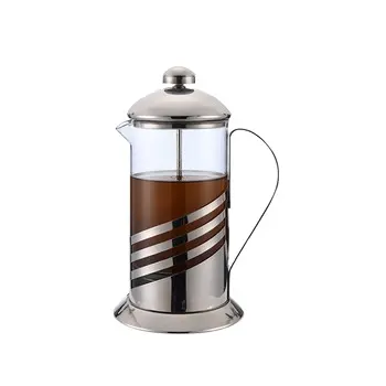 Coffee press coffee maker-4 cup French press tea maker- 34oz heat resistant large glass carafe pot stainless steel filter