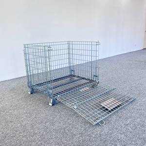 Jaulas de almacenamiento resistentes Contenedor de malla de alambre y metal galvanizado apilable para almacenamiento en almacén - Product Image 6