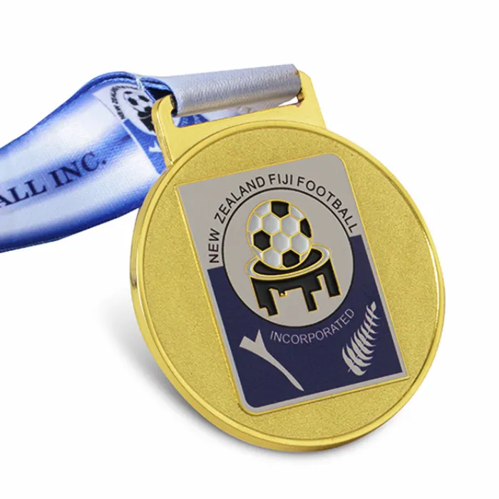 China Fábrica Custom Sandblasting Race Award Oro Plata Fútbol Trofeos y medallas Fútbol Metal Deportes Medallas Fabricante