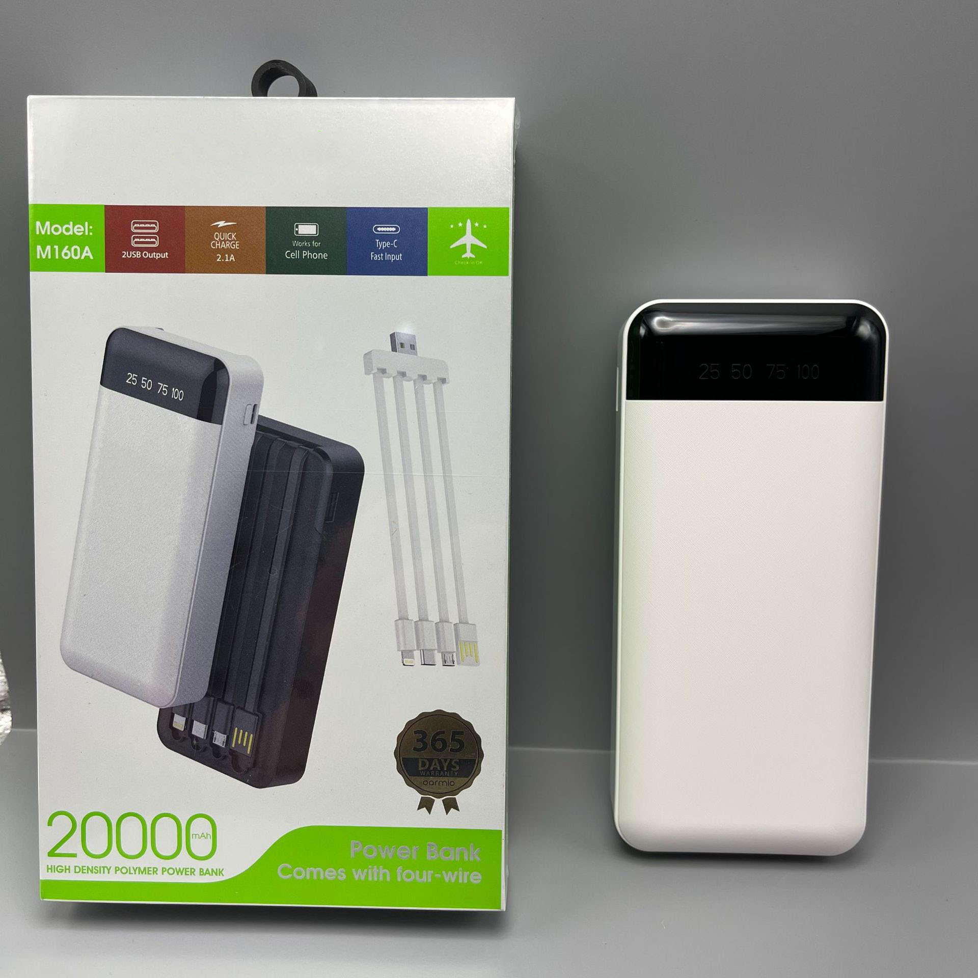 Comes with a 4-wire power bank