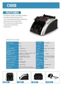 FJ-08B Compteuse de Billets Automatique Multi-Devises Équipement Financier Couleur Argenté et Noir - Product Image 4