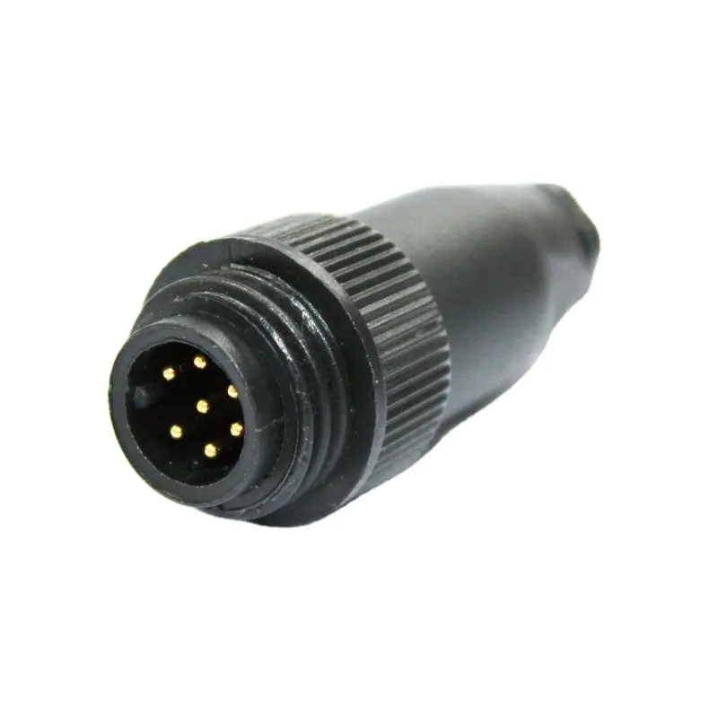Conector impermeable en espiral macho de Metal redondo M18 2 3 4 5 6 7 8 pines Sensor de montaje de potencia de nailon apretado