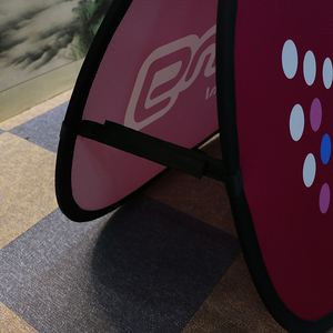 Tùy Chỉnh Gấp Di Động Ngoài Trời Quảng Cáo Hiển Thị Khuyến Mãi Hình Bầu Dục Tam Giác Vòng <span class=keywords><strong>Pop</strong></span> <span class=keywords><strong>up</strong></span> Biểu Ngữ Cho Triển lãm Thương Mại Gian Hàng - Product Image 3