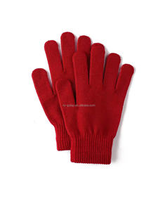 High Quality Customized Solid Color Unisex Cotton Outdoor Winter Knitted <strong>Gloves</strong>