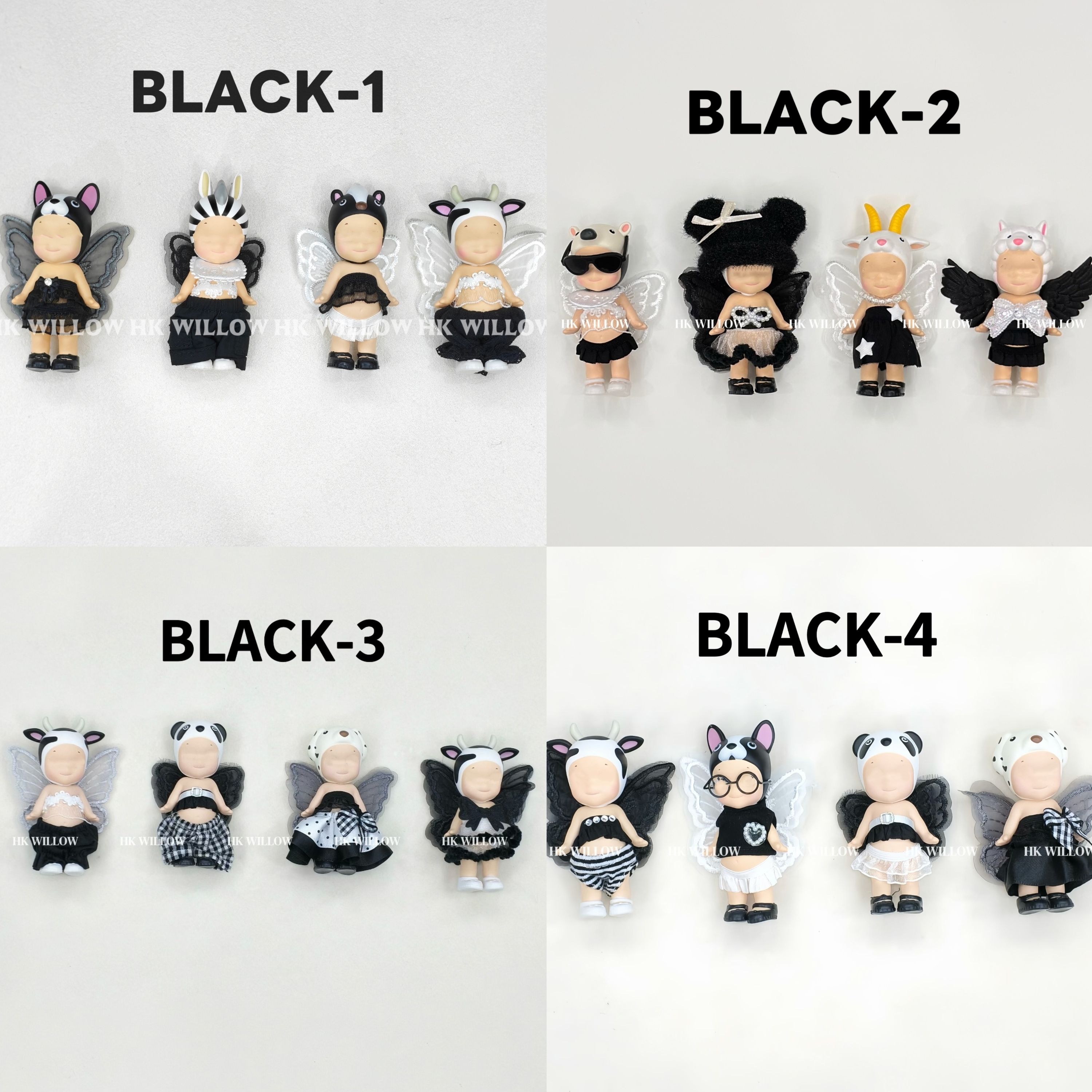 Black/4 sets