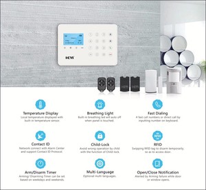 最新的触摸屏WiFi + GSM 2G 4g云服务器报警系统，带有线和无线区域，用于家庭自动化 - Product Image 4
