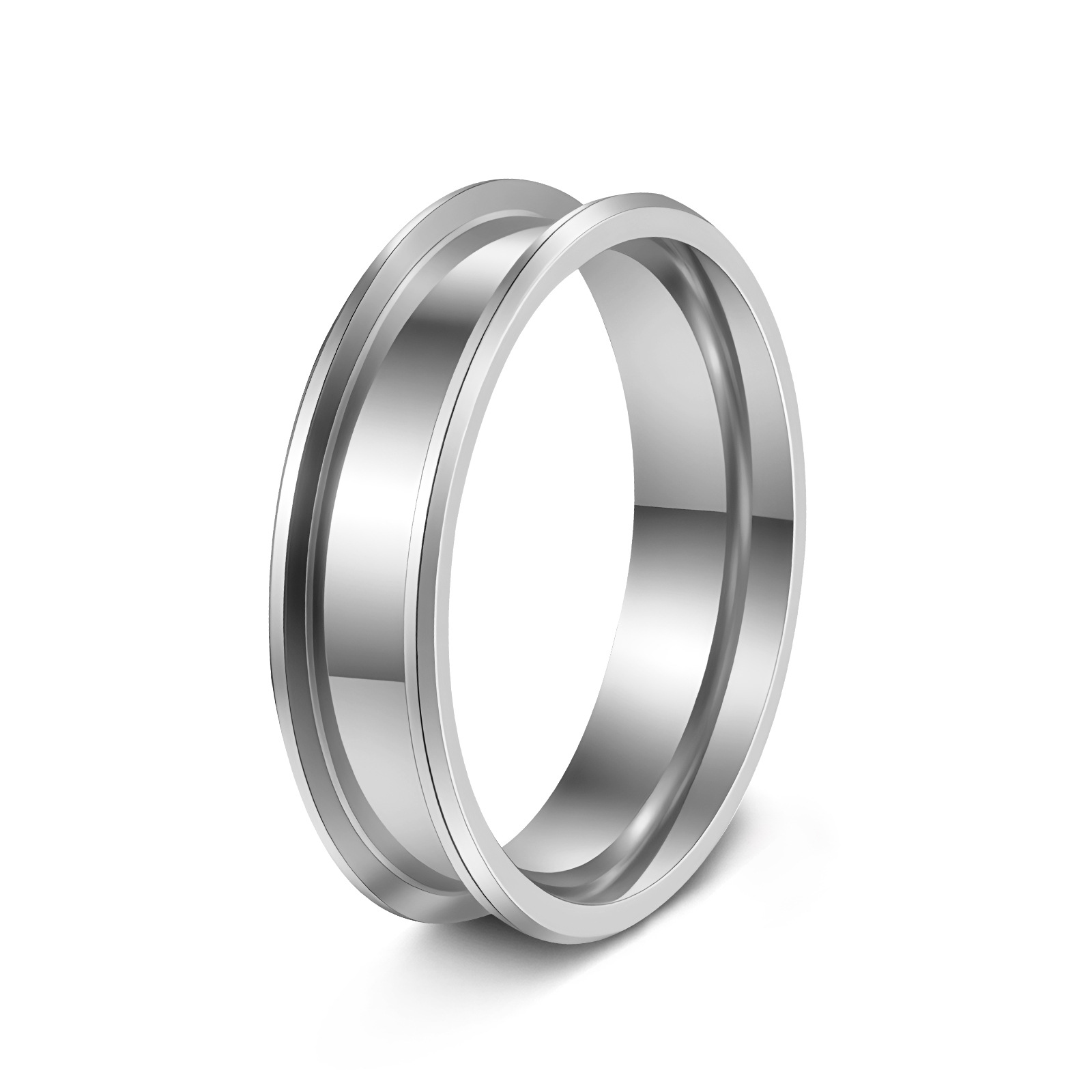 Silver 6MM double bevel