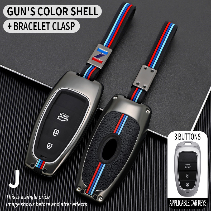 Boucle de corde à coque unique couleur pistolet à trois boutons J