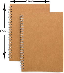 Taccuino del diario dei blocchetti per appunti rilegati filo del taccuino di schizzo in bianco del taccuino a spirale della copertina morbida - Product Image 2