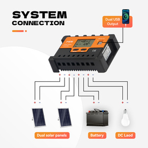 LCD Screen Dual Usb Pv Power System <strong>12</strong> 24 <strong>Volt</strong> 30 40 Amp Micro Mini Intelligent <strong>Pwm</strong> Solar Charge <strong>Controller</strong> - Product Image 3