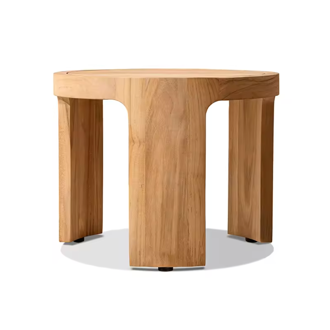 Table basse ronde (teck)