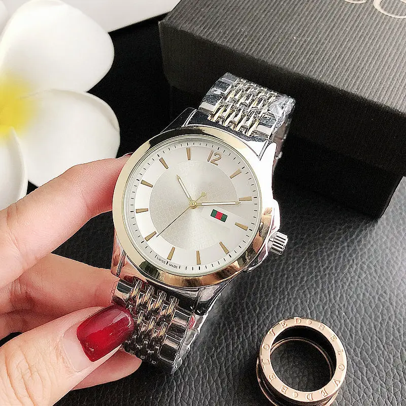 中国工場プロモーション高級時計relojes hombre al por mayor男性時計輸入ステンレス鋼彼と彼女の金の時計