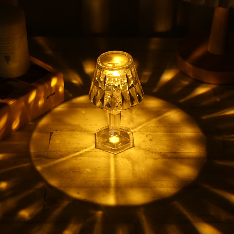 0,3w - lampe de table transparente type carré