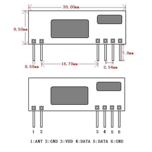 スーパーヘテロダインRFモジュールArduino盗難防止アラーム用高周波超再生トランシーバーモジュール - Product Image 3