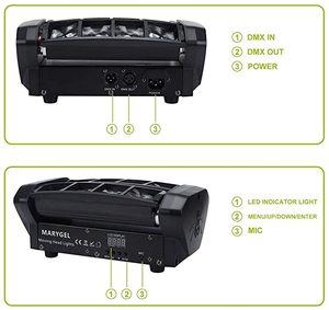 Mini örümcek sahne ışık RGBW 8X3W LED DMX 512 çift süpürgesi darbe Strobe etkisi beyaz yayan IP65 anma sahne aydınlatma - Product Image 3