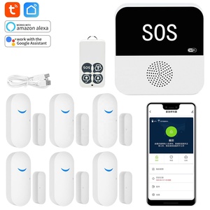 Tuya Home Security Protection SOS <strong>Display</strong> Burglar Kit 433mhz Door <strong>Sensor</strong> APP Remote Control Arm Disarm WiFi Smart Alarm <strong>System</strong>