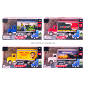 カスタムメイドのダイキャストカー<span class=keywords><strong>1</strong></span>:50金属車両合金カーゴトラックおもちゃダイキャストアメリカンコンテナトラックギフト用おもちゃ