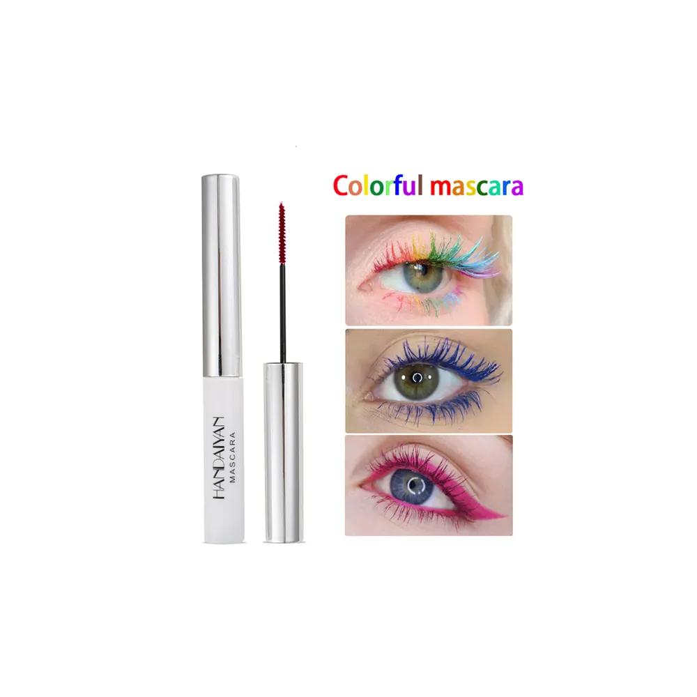 Máscara de maquillaje resistente al agua, ojos, belleza, colorido, azul, negro, blanco, rojo, verde, rosa, púrpura