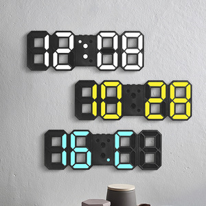 Hot Selling 3D <span class=keywords><strong>LED</strong></span> Digital Tisch Wecker Zeit Datum Temperatur anzeige Elektronische Wanduhr für Schlafzimmer