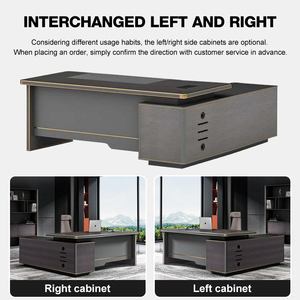 โต๊ะผู้บริหารทำจากไม้โต๊ะซีอีโอของผู้บริหารบ้านซ้ายและขวาหรูหราทันสมัย - Product Image 3