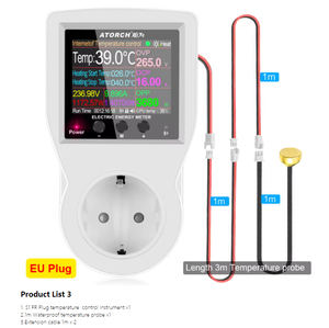 S1THW3M 16A Tuya WIFI termostato Digital enchufe incubadora controlador de temperatura con interruptor temporizador refrigeración calefacción 3M Sensor NTC - Product Image 3