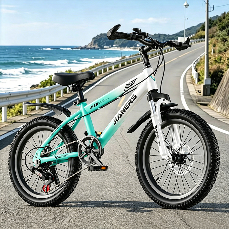 Gradient apple green-variable speed-disc brake-shock absorption