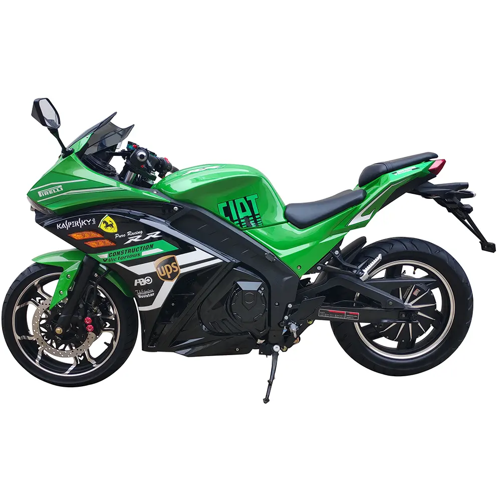 Motocicleta eléctrica multifunción, ciclomotor deportivo personalizado, color verde, Popular, envío rápido