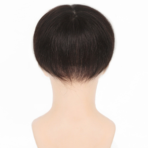 批发男士真丝基假发人发片换发系统薄皮发贴假发