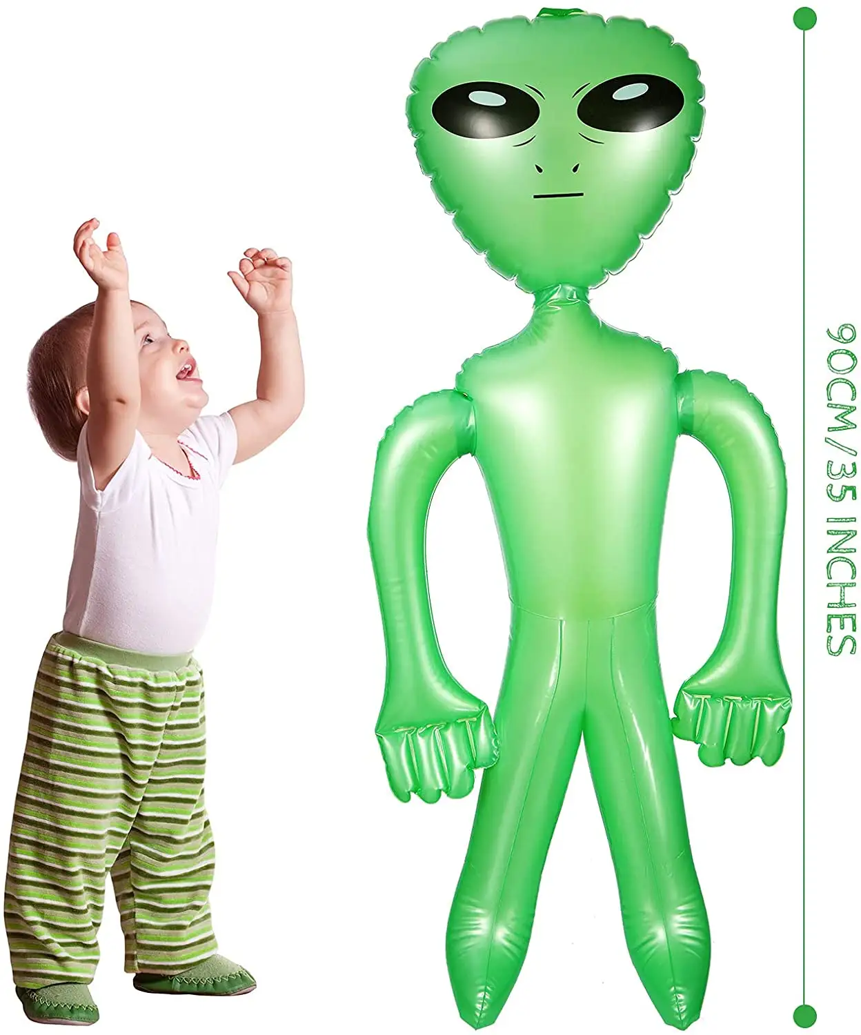 Alien inflable de peluche personalizado para niños, juguete divertido de Alien