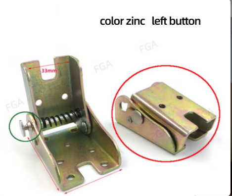 Bouton gauche en zinc coloré