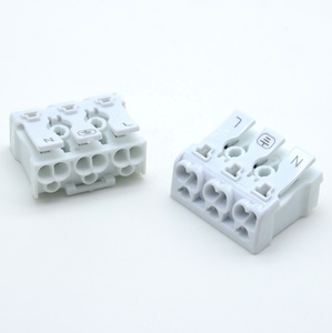 无螺纹推入绝缘导线连接器3针快速按压接线端子 - Product Image 1