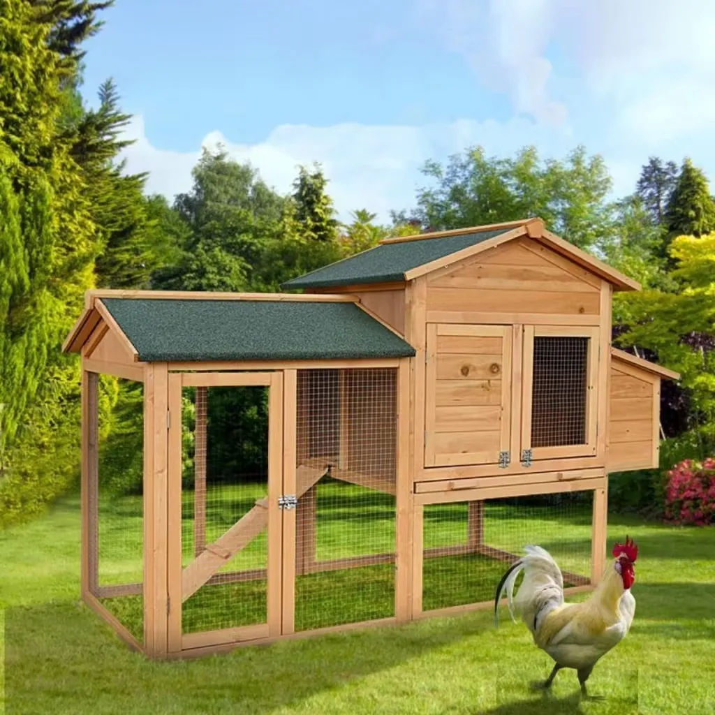 Gallinero grande de madera para exteriores, impermeable, conejito, conejera, jaula, puerta extraíble, casa para mascotas, pollo