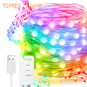 Wifi App <strong>String</strong> <strong>Lights</strong> Smart <strong>String</strong> <strong>Lights</strong> Outdoor Garden RGB Copper Wire LED <strong>String</strong> Fairy <strong>Lights</strong> with Mobile APP Control - Product Image 1