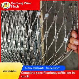 ตาข่ายลวดสลิงสแตนเลสป้องกันการตกสำหรับสวนสัตว์ คอกนก ลานบ้าน ระเบียง งานเหมือง - Product Image 2