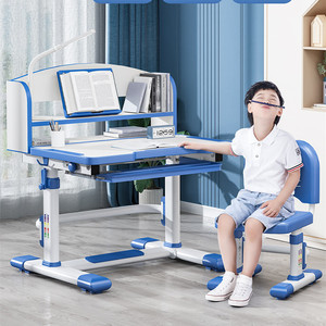 Yüksekliği ayarlanabilir masa ve sandalye modern yazı ev çizim ergonomik çocuk çalışma masa seti depolama çekmecesi - Product Image 1