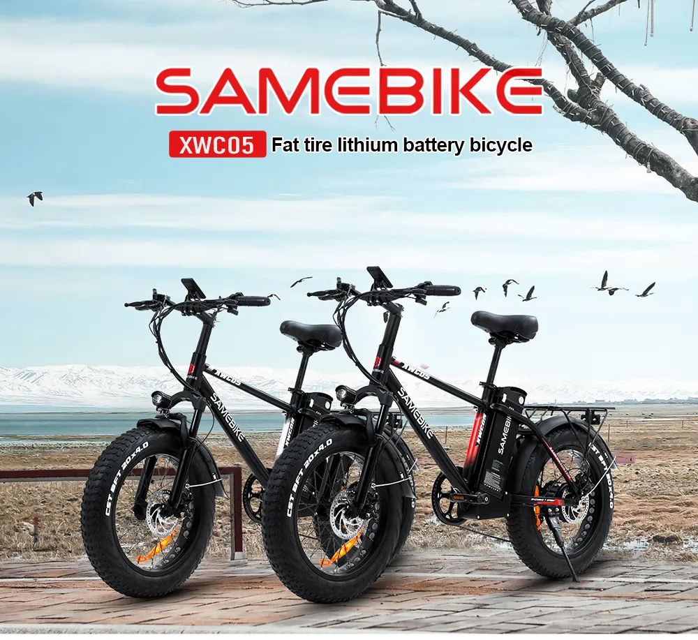 Samebike Oem 750W 48V 13ah Grote Batterij Power 20 Inch 7 Snelheden Mountain Fat Tire E Bike Voor Woon-Werkverkeer