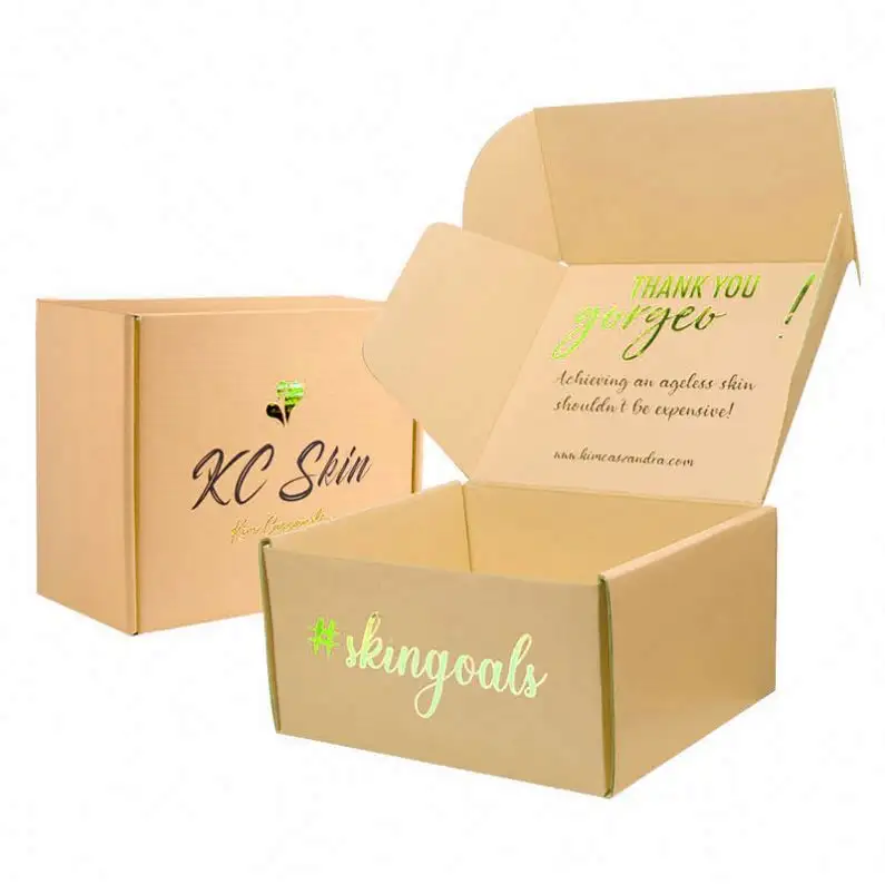 Servicios de impresión personalizados Embalaje ecológico Tuck Box Cajas de envío naranjas impresas