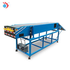 Transportador de banda de pluma de almacén, transportador de plataforma de elevación de descarga de carga, transportador retráctil para transporte logístico de camiones