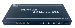 Bitvisus-Controlador de audio e iluminación profesional DVI/TCP/IP a HDMI 4X4, matriz de pared de vídeo de conmutación de medios rápidos