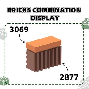 BLOCKMOC 3069 1x2 işık paneli yapı taşları tuğla ile uyumlu pürüzsüz yüzey parçaları çocuk oyuncakları Gif kutusu - Product Image 4
