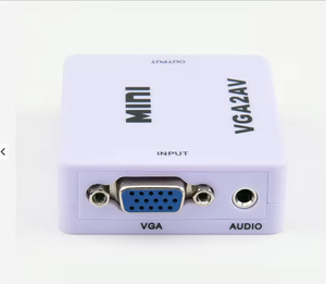 1080P Mini <strong>VGA</strong> to AV RCA Converter with 3.5mm Audio VGA2AV CVBS Adapter PC to HD TV Media Convertor Convert for NTSC PAL SXGA - Product Image 3