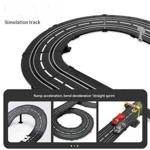 スーパーおもちゃトラック長距離高速電気DIYトラックおもちゃ電気制御トラックレール付き車のおもちゃ男の子ギフト