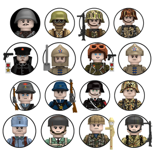 WWI WWII Mini Figures Assembly Model <strong>Toy</strong> World War II Building Block Bricks British Red Devils Military Warfare Plastic British - Product Image 3