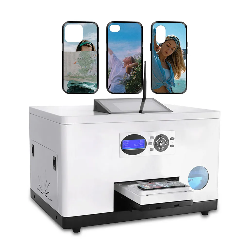 Refinecolor PC1 Imprimante de couverture mobile Fonction de dessin AI Imprimante à jet d'encre Imprimante de coque de téléphone Machine d'impression